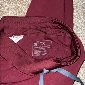 Figs Womens XS Burgundy Yola Skinny High Waisted Scrub Pant